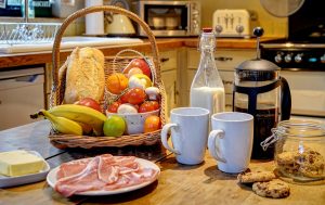Mouth-watering breakfast basket with your Winter break