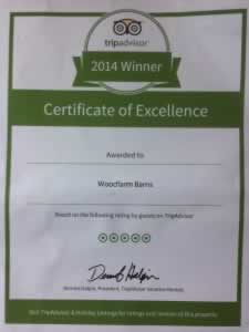 Trip Advisor Cert of Excellence at our Romantic, Luxurious Self-Catering, Dog-Friendly Holiday Cottages in the Heart of the Rural Suffolk Countryside