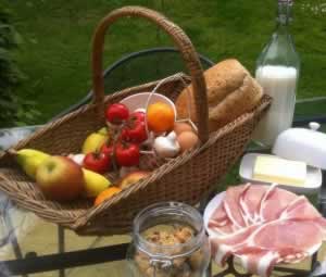 Breakfast basket included with all holidays or short-breaks in our holiday cottages