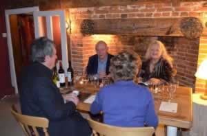 Diners at our Pop Up Restaurant in our Suffolk holiday cottages