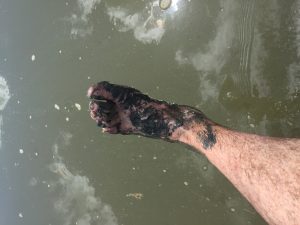 Muddy feet on the River Deben