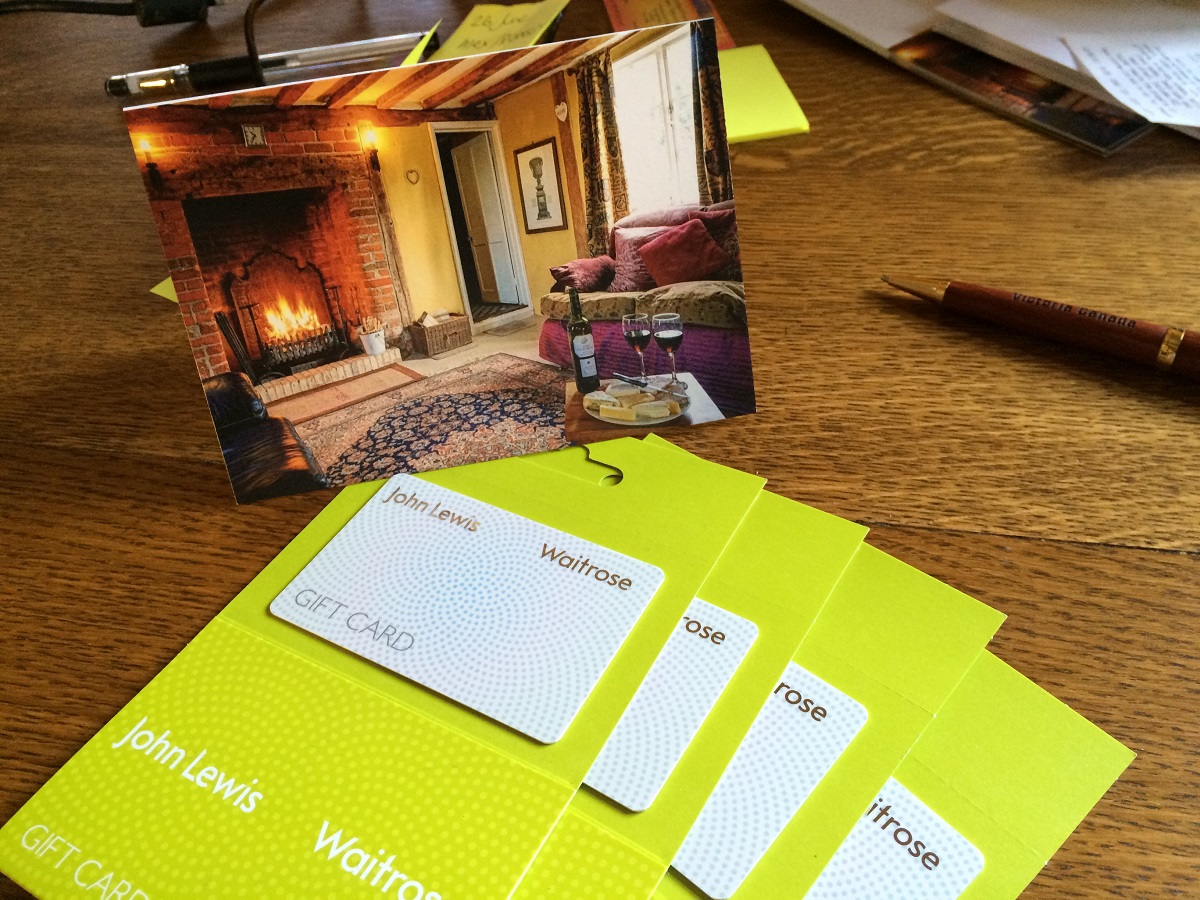 John Lewis vouchers for referring our luxury Holiday Cottages in Suffolk