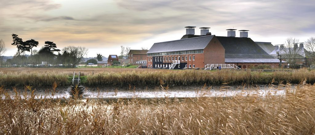 Snape Maltings from across the River Alde