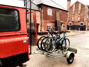Bikes being delivered at Snape by Re-cycle