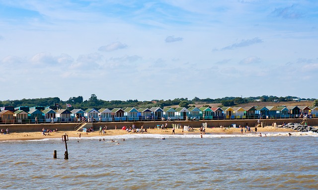 Beach huts Suffolk