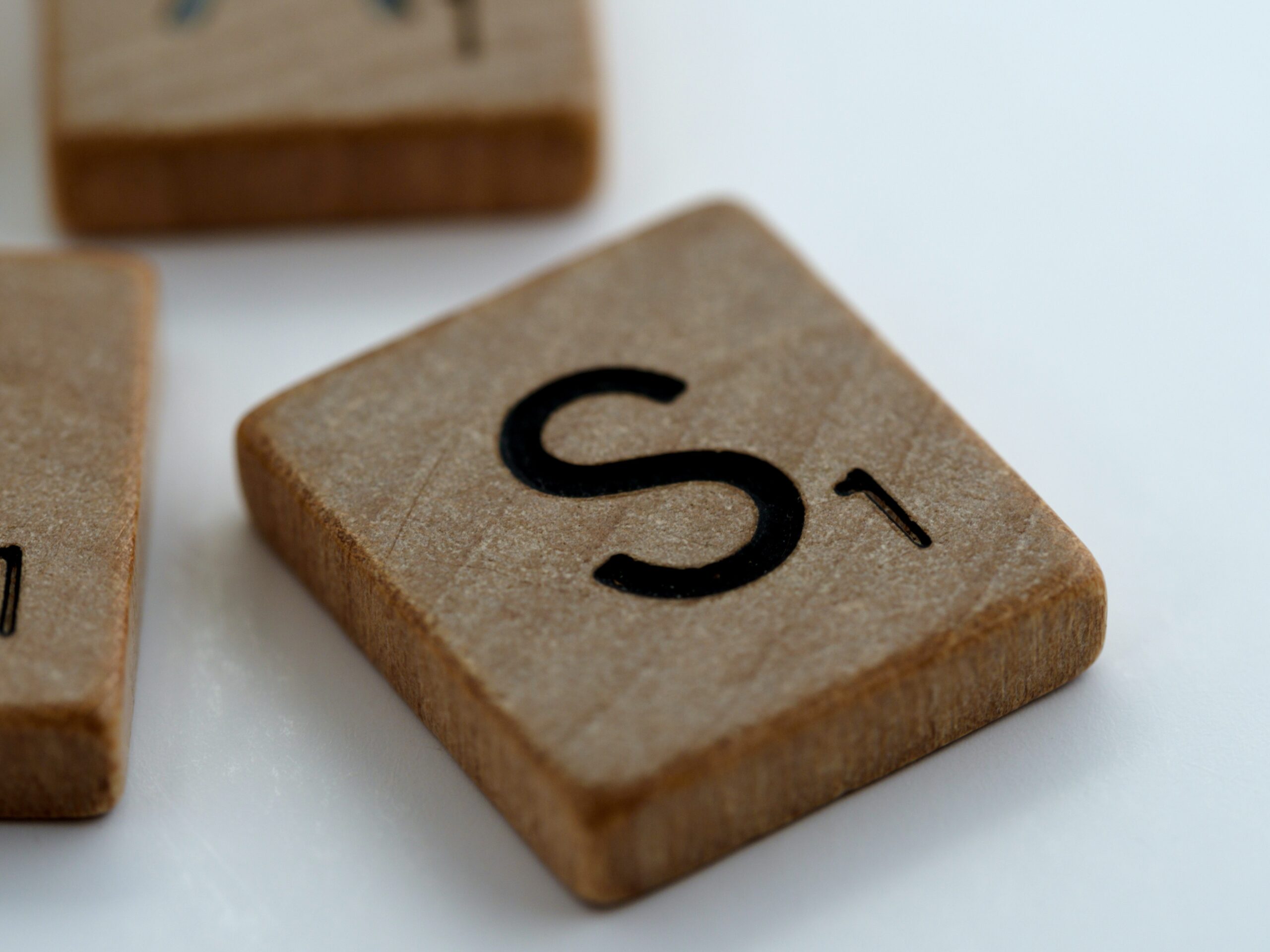 An "S" from a Scrabble board