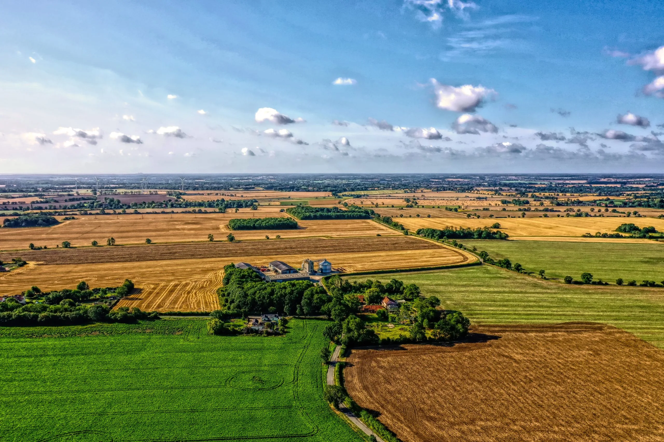 An aerial view of Suffolk.