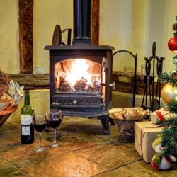 holiday cottage fireplace
