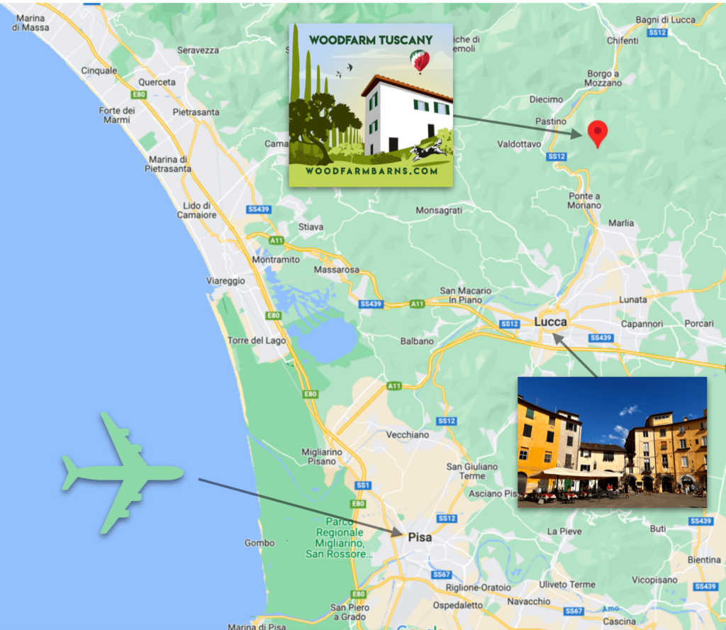 Location of Woodfarm Tuscany