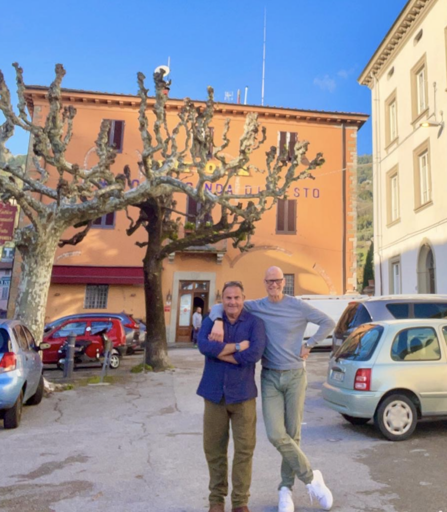 Carl & Mark in Tuscany, where the idea was born