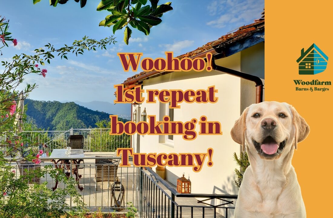 First repeat booking for Woodfarm Tuscany!