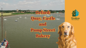 Orford quay, castle and the Pump Street Bakery