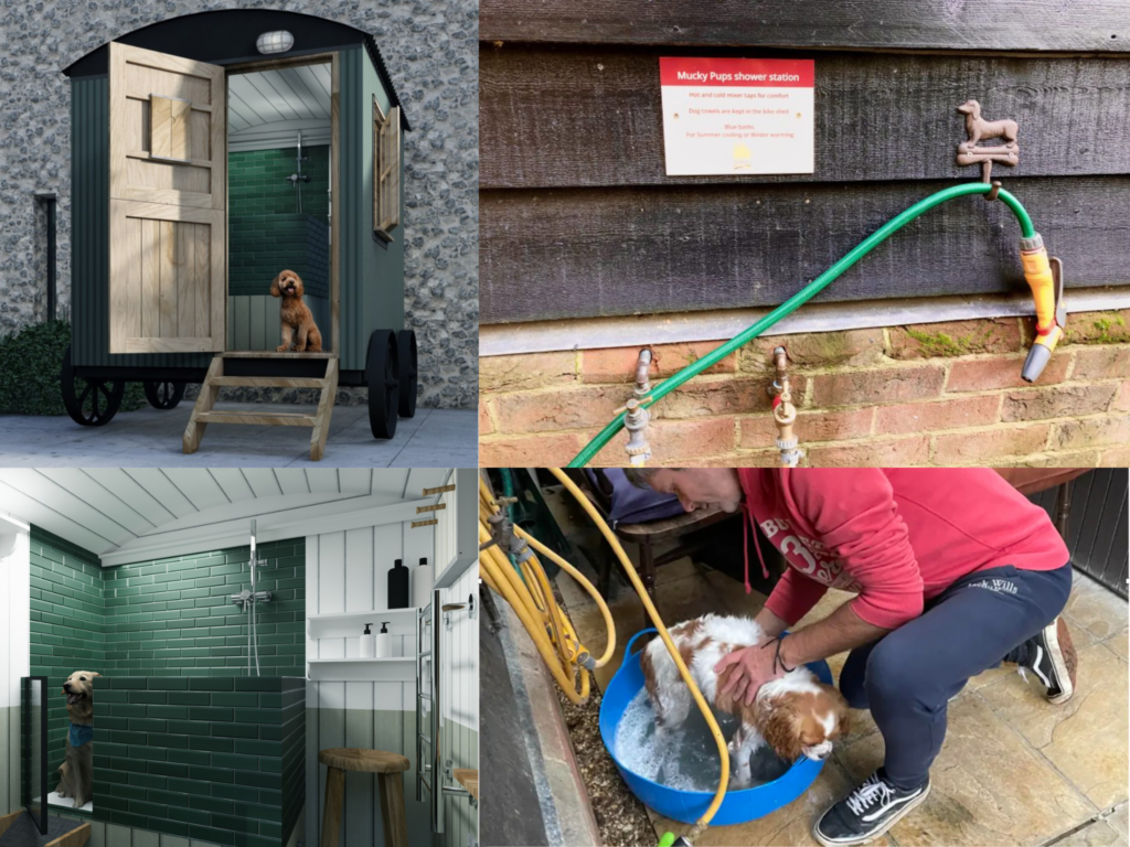 Doggy Shower Stations at Woodfarm Barns