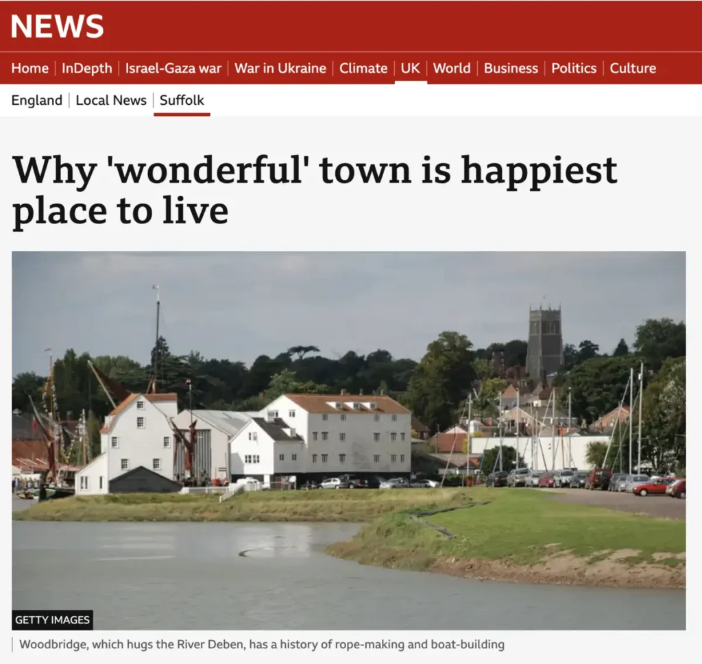 Woodbridge: Happiest place to live in Britain!